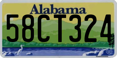 AL license plate 58CT324
