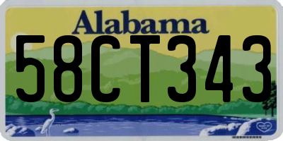 AL license plate 58CT343