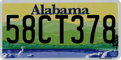 AL license plate 58CT378
