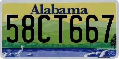 AL license plate 58CT667