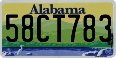AL license plate 58CT783