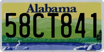 AL license plate 58CT841