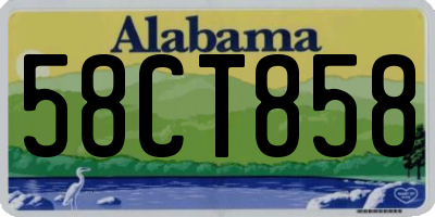 AL license plate 58CT858