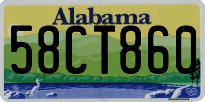 AL license plate 58CT860