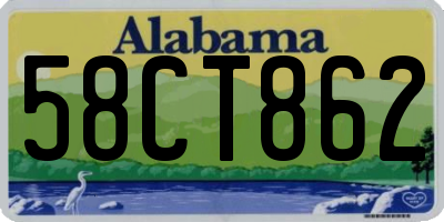 AL license plate 58CT862