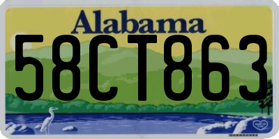 AL license plate 58CT863