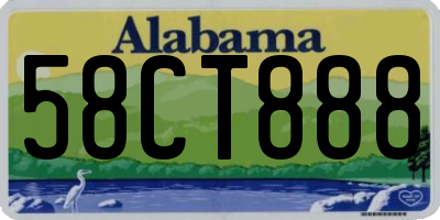 AL license plate 58CT888