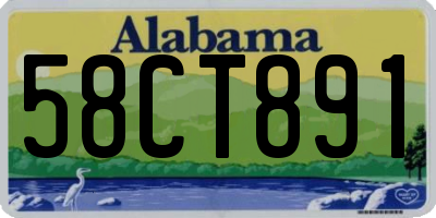 AL license plate 58CT891