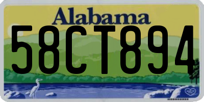 AL license plate 58CT894