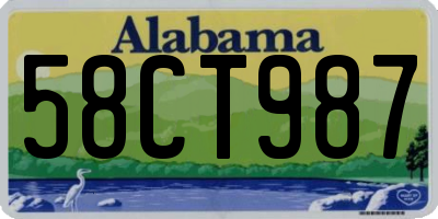 AL license plate 58CT987