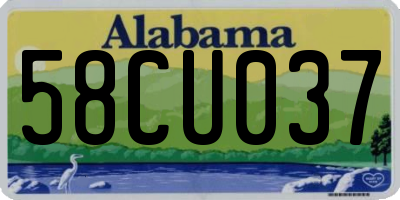 AL license plate 58CU037