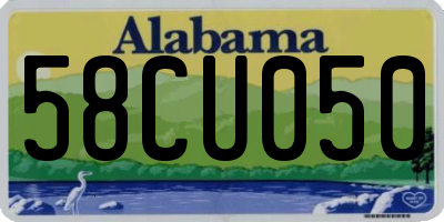 AL license plate 58CU050