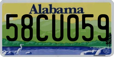 AL license plate 58CU059