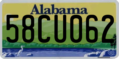 AL license plate 58CU062