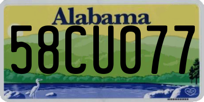 AL license plate 58CU077