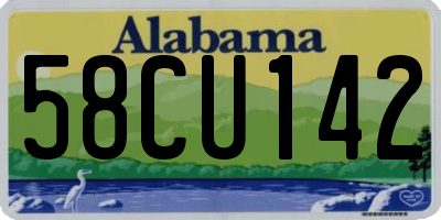 AL license plate 58CU142