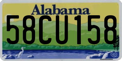 AL license plate 58CU158