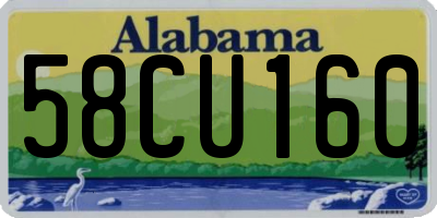 AL license plate 58CU160