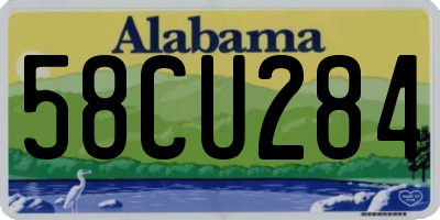 AL license plate 58CU284