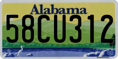 AL license plate 58CU312