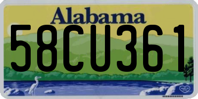 AL license plate 58CU361