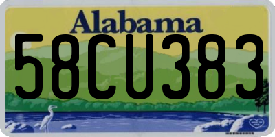 AL license plate 58CU383