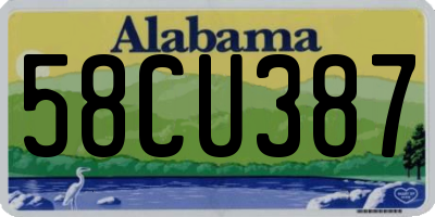 AL license plate 58CU387