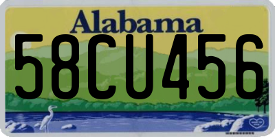 AL license plate 58CU456