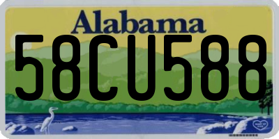 AL license plate 58CU588