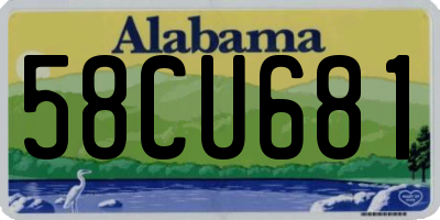 AL license plate 58CU681