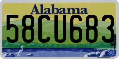 AL license plate 58CU683