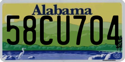 AL license plate 58CU704