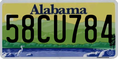 AL license plate 58CU784