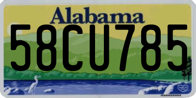 AL license plate 58CU785