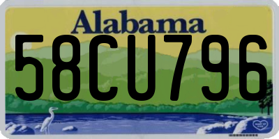AL license plate 58CU796