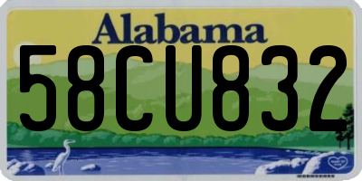 AL license plate 58CU832