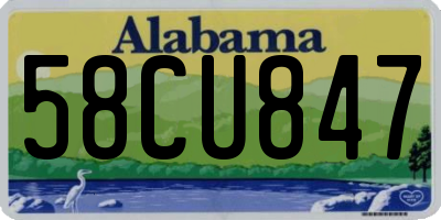 AL license plate 58CU847