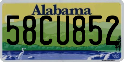AL license plate 58CU852