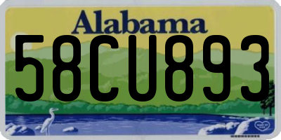 AL license plate 58CU893