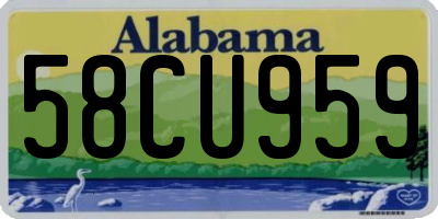 AL license plate 58CU959