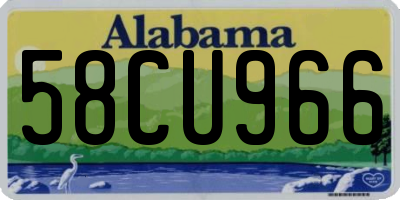 AL license plate 58CU966