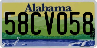 AL license plate 58CV058