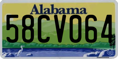 AL license plate 58CV064