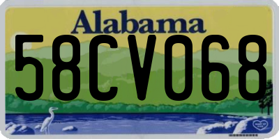 AL license plate 58CV068