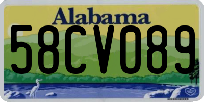 AL license plate 58CV089