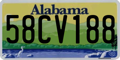 AL license plate 58CV188