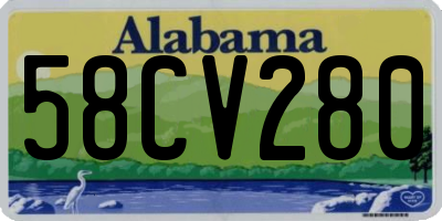 AL license plate 58CV280