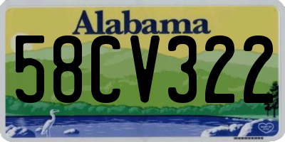 AL license plate 58CV322