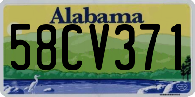 AL license plate 58CV371