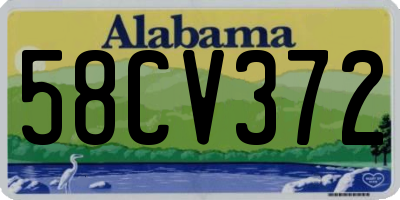 AL license plate 58CV372